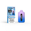 spin vape cranberry blackcurrant flavour packaging and device on white background